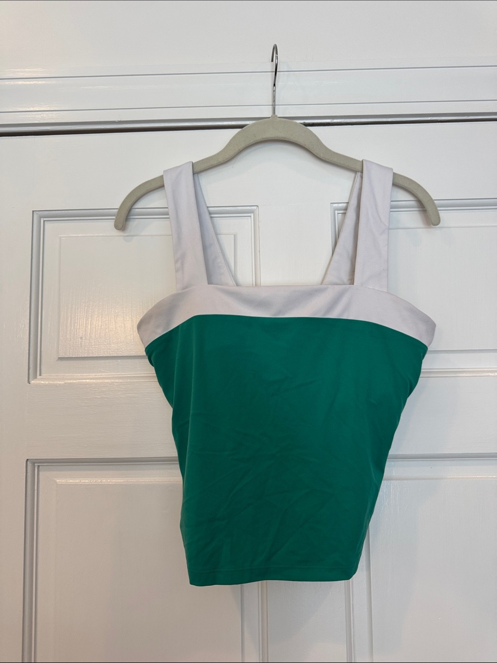 all in motion Emerald Green Tank with White Straps